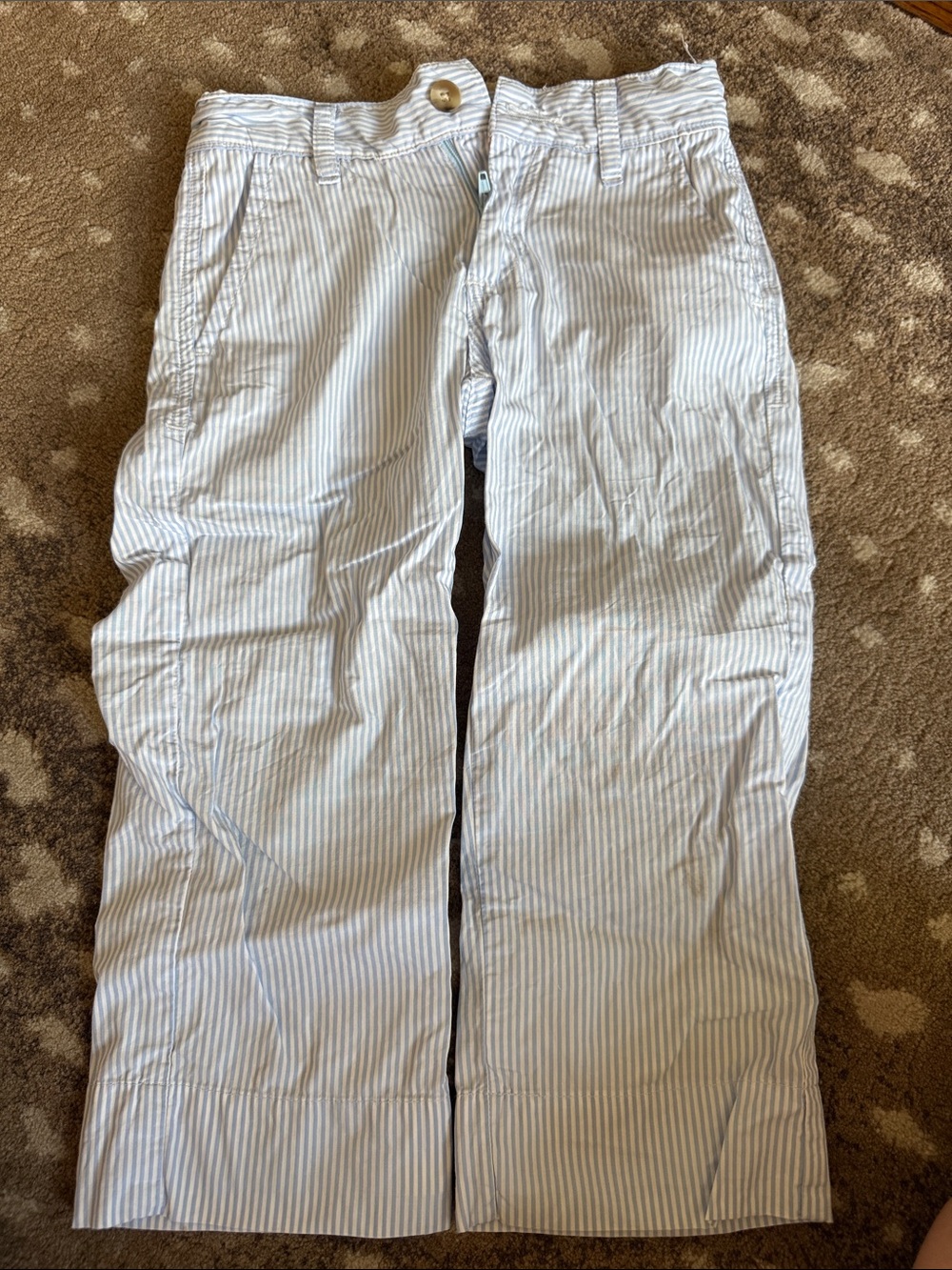 The Beaufort Bonnet Company Blue & White Striped Kids Chinos